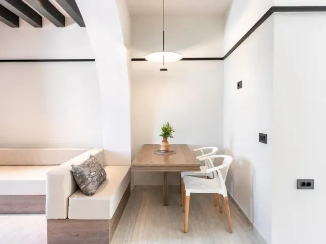 Sitting and dining area of the apartment