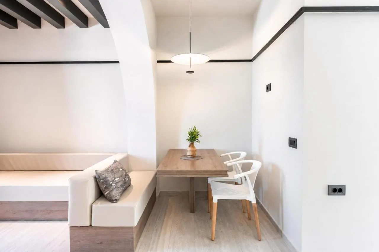 Sitting and dining area of the apartment