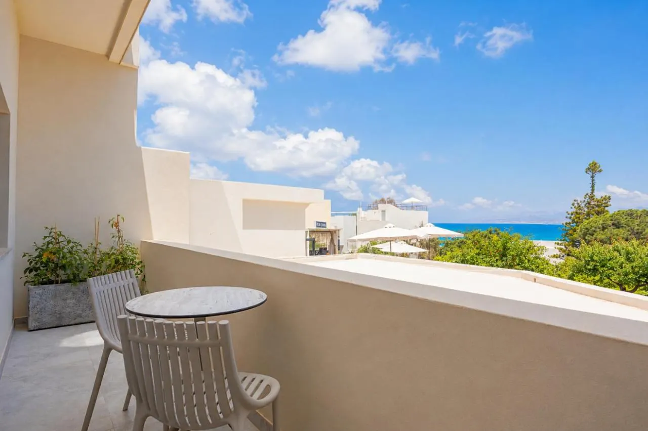 Apartment balcony overlooking Stalis Bay