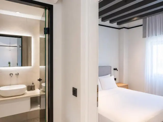 Modern bathroom of the apartment