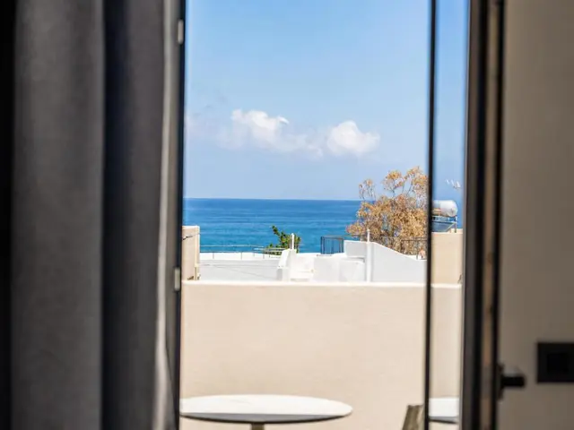 Morning light and sea view from the studio